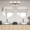 Designers Fountain Crown Heights 25in 3-Light Matte Black Contemporary Indoor Vanity Light with Etched Glass Shades D252C-3B-MB - alternate 2